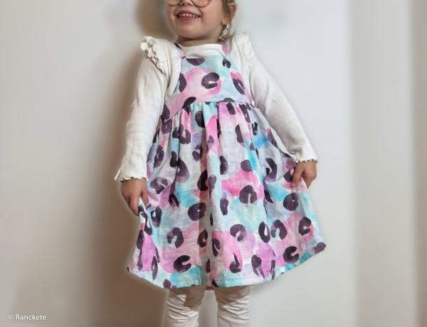 Double Slub Musselin Leo Print & Tupfen pastell/mint by Swafing von Hip Som Hap